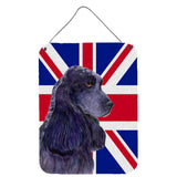 Caroline'S Treasures Cocker Spaniel With English Union Jack British Flag Wall Or Door Hanging Prints, 16 X 12