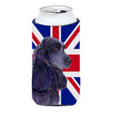 Cocker Spaniel With English Union Jack British Flag Tall Boy Beverage Insulator Hugger Ss4913Tbc