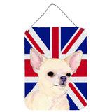 Caroline'S Treasures Ss4914Ds1216 Chihuahua With English Union Jack British Flag Wall Or Door Hanging Prints, 16 X 12,