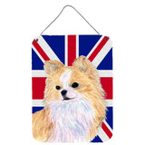 Caroline'S Treasures Ss4915Ds1216 Chihuahua With English Union Jack British Flag Wall Or Door Hanging Prints, 16 X 12,