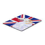 Caroline'S Treasures Borzoi With English Union Jack British Flag Mouse Pad/Hot Pad/Trivet (Ss4917Mp)