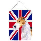 Caroline'S Treasures Fox Terrier With English Union Jack British Flag Wall Or Door Hanging Prints, 16 X 12