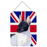 Caroline'S Treasures Ss4922Ds1216 Rat Terrier With English Union Jack British Flag Wall Or Door Hanging Prints, 16 X 12,