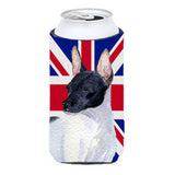 Rat Terrier With English Union Jack British Flag Tall Boy Beverage Insulator Hugger Ss4922Tbc