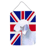 Caroline'S Treasures Bedlington Terrier With English Union Jack British Flag Wall Or Door Hanging Prints, 16 X 12