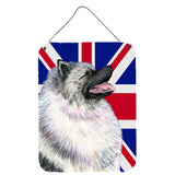 Caroline'S Treasures Keeshond With English Union Jack British Flag Wall Or Door Hanging Prints, 16 X 12