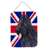 Caroline'S Treasures Briard With English Union Jack British Flag Wall Or Door Hanging Prints, 16 X 12