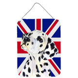 Caroline'S Treasures Ss4934Ds1216 Dalmatian With English Union Jack British Flag Wall Or Door Hanging Prints, 16 X 12,