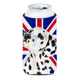 Dalmatian With English Union Jack British Flag Tall Boy Beverage Insulator Hugger Ss4934Tbc