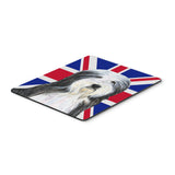 Caroline'S Treasures Bearded Collie With English Union Jack British Flag Mouse Pad, Hot Pad/Trivet (Ss4939Mp)