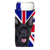 Australian Kelpie With English Union Jack British Flag Ultra Beverage Insulators For Slim Cans Ss4940Muk