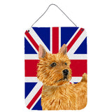 Caroline'S Treasures Ss4941Ds1216 Norwich Terrier With English Union Jack British Flag Wall Or Door Hanging Prints, 16 X 1