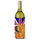 Chow Chow With English Union Jack British Flag Wine Bottle Beverage Insulator Hugger Ss4944Literk