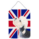 Caroline'S Treasures Dandie Dinmont Terrier With English Union Jack British Flag Wall Or Door Hanging Prints, 16 X 12,