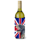 Irish Wolfhound With English Union Jack British Flag Wine Bottle Beverage Insulator Hugger Ss4948Literk