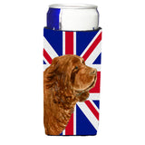 Sussex Spaniel With English Union Jack British Flag Ultra Beverage Insulators For Slim Cans Ss4952Muk