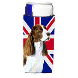 Springer Spaniel With English Union Jack British Flag Ultra Beverage Insulators For Slim Cans Ss4955Muk