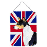 Caroline'S Treasures Ss4956Ds1216 Basenji With English Union Jack British Flag Wall Or Door Hanging Prints, 16 X 12