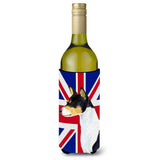 Basenji With English Union Jack British Flag Wine Bottle Beverage Insulator Hugger Ss4956Literk
