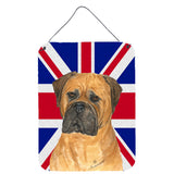 Caroline'S Treasures Ss4959Ds1216 Bullmastiff With English Union Jack British Flag Wall Or Door Hanging Prints, 16 X 12,