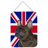 Caroline'S Treasures Ss4961Ds1216 French Bulldog With English Union Jack British Flag Wall Or Door Hanging Prints, 16 X 12