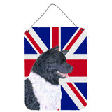 Caroline'S Treasures Akita With English Union Jack British Flag Wall Or Door Hanging Prints, 16 X 12