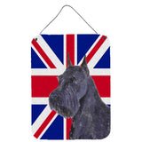 Caroline'S Treasures Ss4965Ds1216 Schnauzer With English Union Jack British Flag Wall Or Door Hanging Prints, 16 X 12,