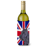 Schnauzer With English Union Jack British Flag Wine Bottle Beverage Insulator Hugger Ss4965Literk