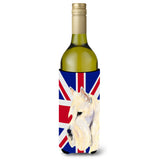 Scottish Terrier Wheaten With English Union Jack British Flag Wine Bottle Beverage Insulator Hugger Ss4972Literk