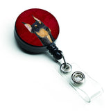 Caroline'S Treasures Doberman Retractable Badge Reel Or Id Holder With Clip, Multicolor (Ss6033Br)