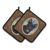 Caroline'S Treasures Australian Kelpie Pair Of Pot Holders Ss8013Pthd, 7.5Hx7.5W, Multicolor