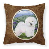 Caroline'S Treasures Ss8025Pw1414 Bichon Frise Decorative Canvas Fabric Pillow, Large, Multicolor