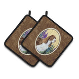 Caroline'S Treasures Springer Spaniel Pair Of Pot Holders Ss8105Pthd, 7.5Hx7.5W, Multicolor