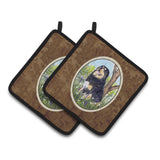 Caroline'S Treasures Tibetan Mastiff Pair Of Pot Holders Ss8106Pthd, 7.5Hx7.5W, Multicolor