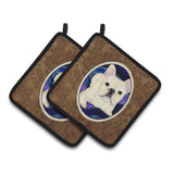 Caroline'S Treasures French Bulldog Pair Of Pot Holders Ss8126Pthd, 7.5Hx7.5W, Multicolor