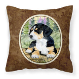Caroline'S Treasures Ss8132Pw1414 Entlebucher Mountain Dog Decorative Canvas Fabric Pillow, Large, Multicolor