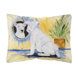 Caroline'S Treasures Ss8135Pw1216 Bull Terrier Decorative Canvas Fabric Pillow, Large, Multicolor