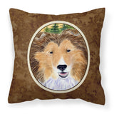 Caroline'S Treasures Ss8141Pw1414 Sheltie Decorative Canvas Fabric Pillow, Large, Multicolor