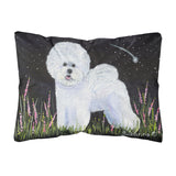 Caroline'S Treasures Ss8143Pw1216 Bichon Frise Decorative Canvas Fabric Pillow, Large, Multicolor