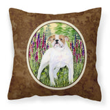 Caroline'S Treasures Ss8156Pw1414 English Bulldog Decorative Canvas Fabric Pillow, Large, Multicolor