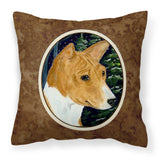 Caroline'S Treasures Ss8172Pw1414 Basenji Decorative Canvas Fabric Pillow, Large, Multicolor