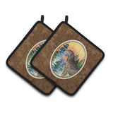 Caroline'S Treasures Irish Wolfhound Pair Of Pot Holders Ss8205Pthd, 7.5Hx7.5W, Multicolor