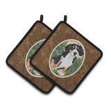 Caroline'S Treasures Entlebucher Mountain Dog Pair Of Pot Holders Ss8216Pthd, 7.5Hx7.5W, Multicolor