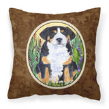 Caroline'S Treasures Ss8217Pw1414 Greater Swiss Mountain Dog Fabric Pillow, Large, Multicolor