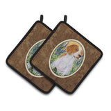 Caroline'S Treasures Welsh Springer Spaniel Pair Of Pot Holders Ss8219Pthd, 7.5Hx7.5W, Multicolor