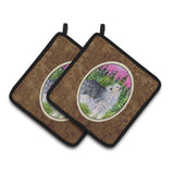 Caroline'S Treasures Borzoi Pair Of Pot Holders Ss8227Pthd, 7.5Hx7.5W, Multicolor