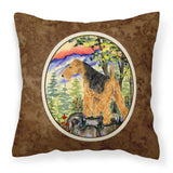 Caroline'S Treasures Ss8228Pw1414 Welsh Terrier Decorative Canvas Fabric Pillow, Large, Multicolor