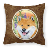Caroline'S Treasures Ss8234Pw1414 Shiba Inu Decorative Canvas Fabric Pillow, Large, Multicolor