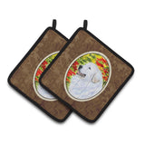 Caroline'S Treasures Great Pyrenees Pair Of Pot Holders Ss8235Pthd, 7.5Hx7.5W, Multicolor