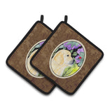 Caroline'S Treasures Golden Retriever Pair Of Pot Holders Ss8245Pthd, 7.5Hx7.5W, Multicolor